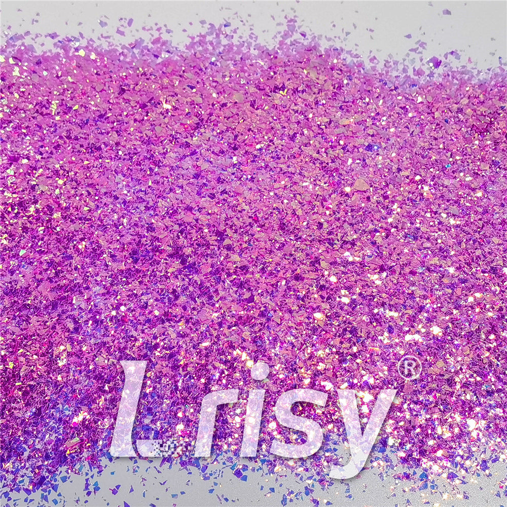 Fluorescent Rose Pink High Brightness Iridescent Cellophane Glitter Shards (Flakes) FC339A 4x4