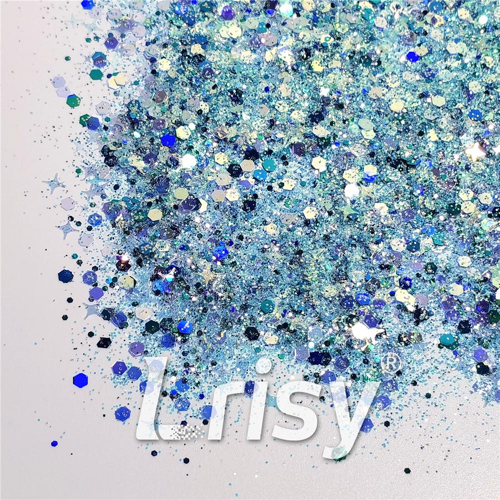 (By Elizamelio Creations) Ocean's Reflection Custom Mixed Glitter WAL341