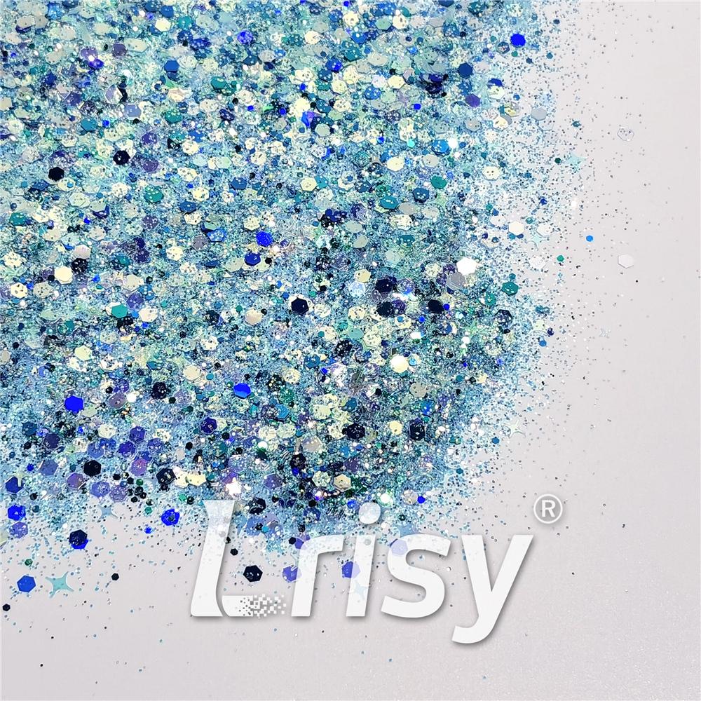 (By Elizamelio Creations) Ocean's Reflection Custom Mixed Glitter WAL341