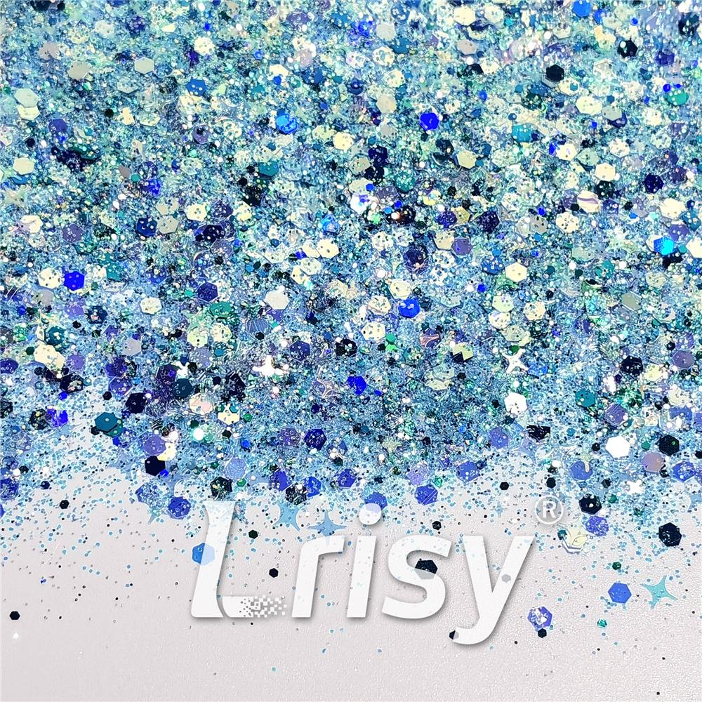 (By Elizamelio Creations) Ocean's Reflection Custom Mixed Glitter WAL341