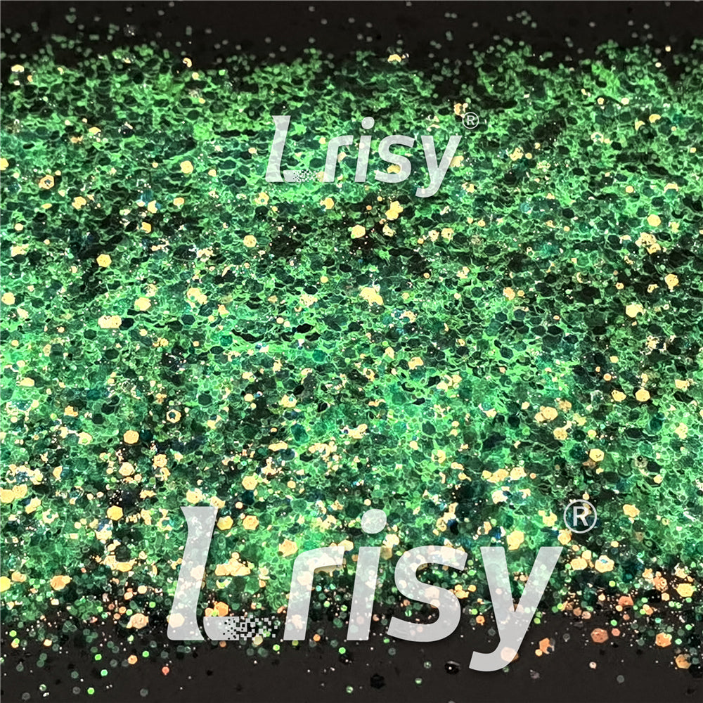 Mixed Glow In The Dark Iridescent Blue Noctilucent Glitter YG-F321R