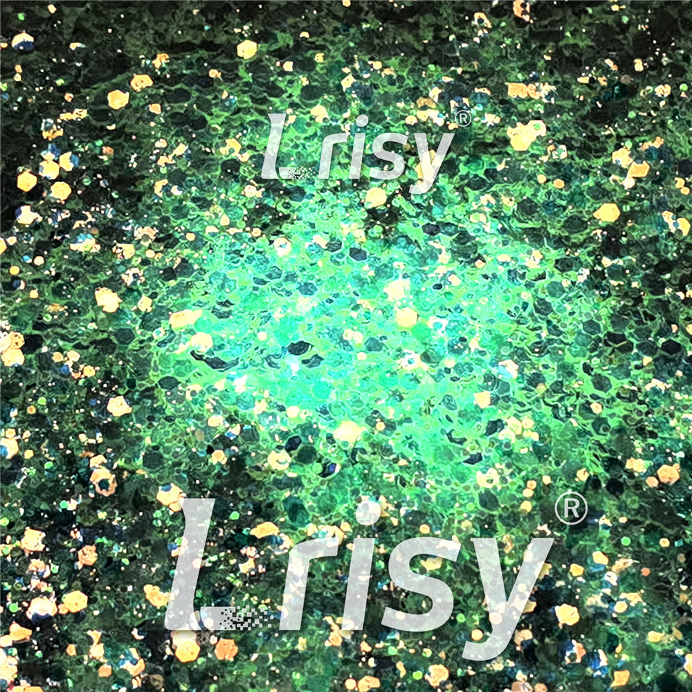 Mixed Glow In The Dark Iridescent Blue Noctilucent Glitter YG-F321R