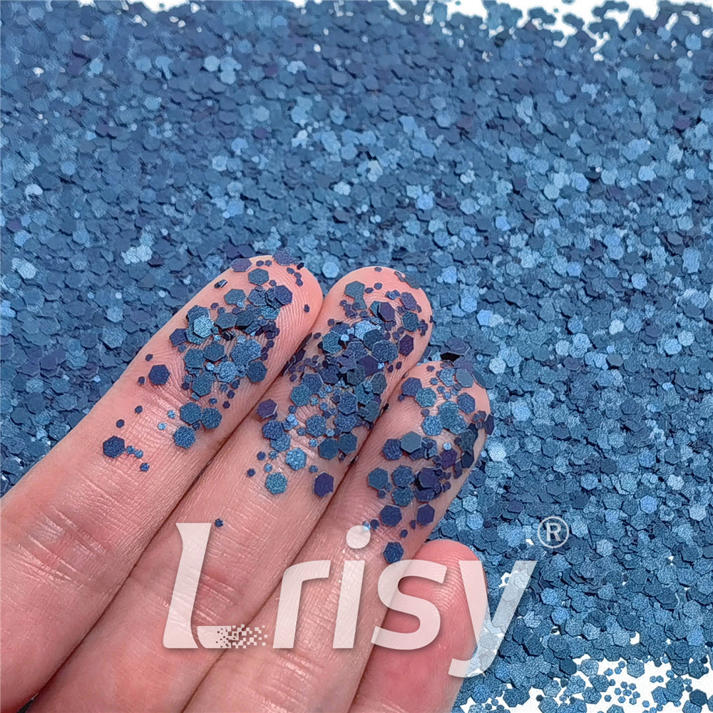 Mixed Glow In The Dark (Reflect Light At Night) Sea Blue To Sky Blue Glitter FC-FG715