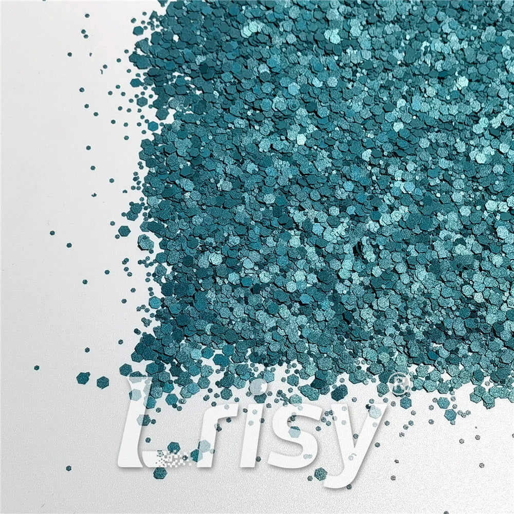 Mixed Glow In The Dark (Reflect Light At Night) Lake Green To Sky Blue Glitter FC-FG710
