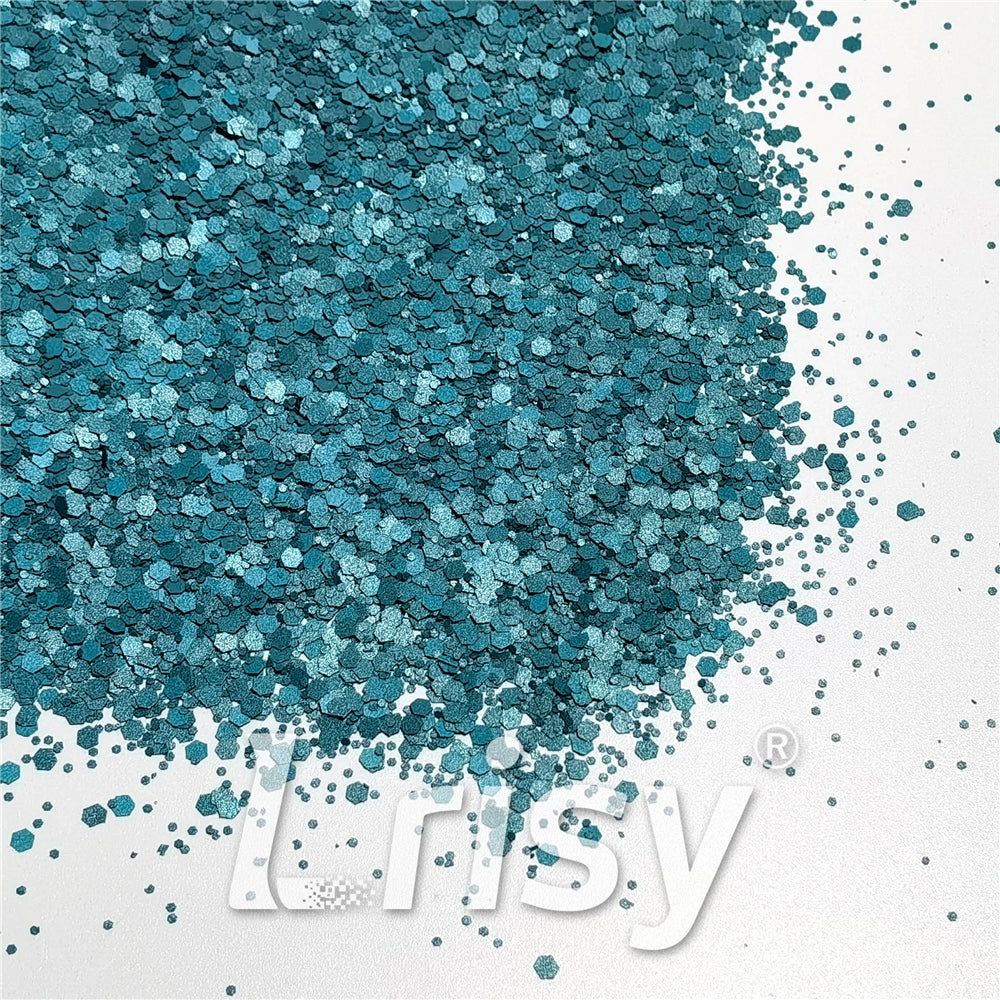 Mixed Glow In The Dark (Reflect Light At Night) Lake Green To Sky Blue Glitter FC-FG710