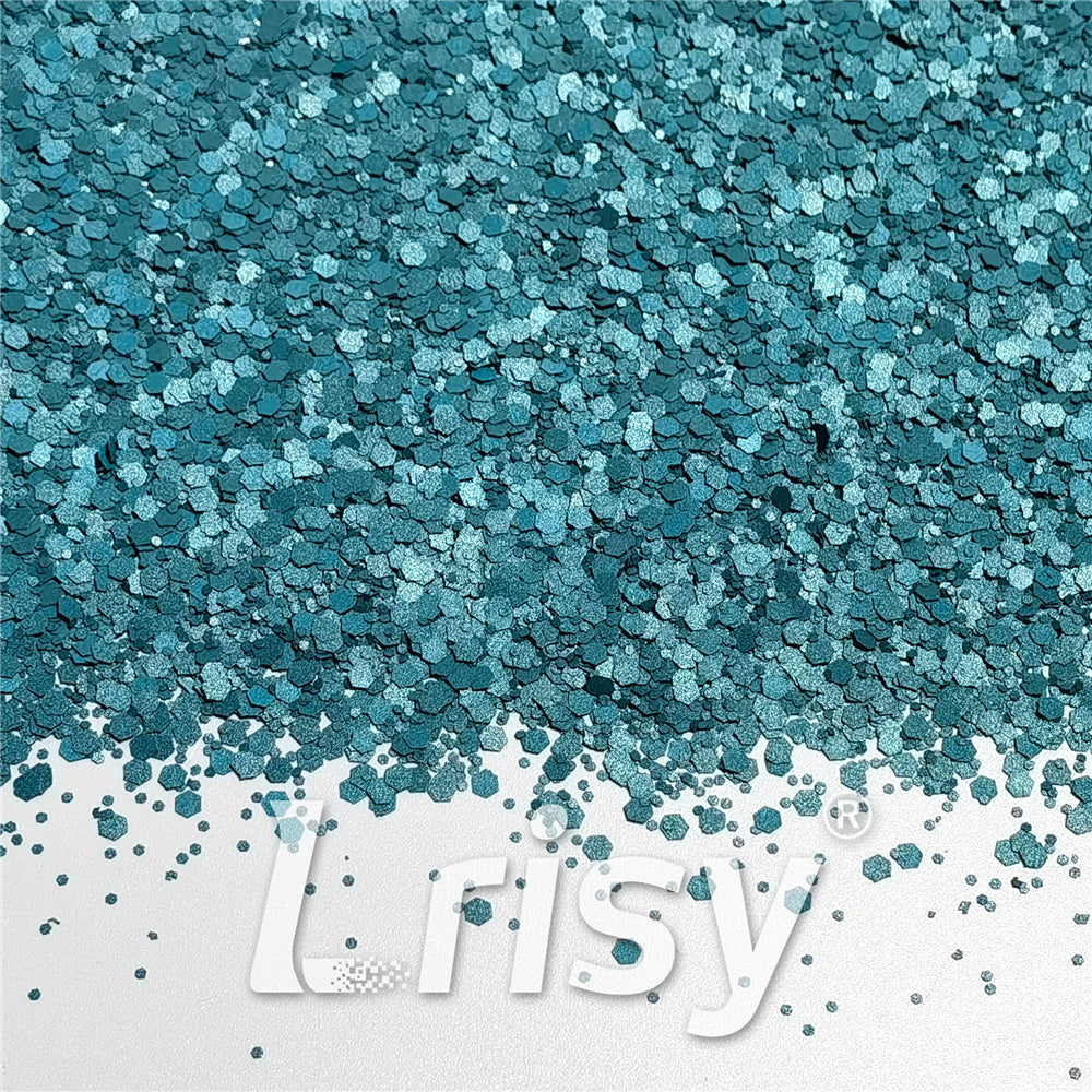 Mixed Glow In The Dark (Reflect Light At Night) Lake Green To Sky Blue Glitter FC-FG710