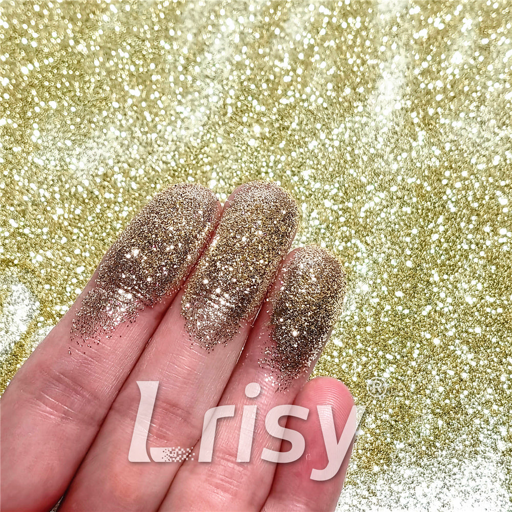 0.3mm Light Champagne Gold Glitter Pure Color B0200