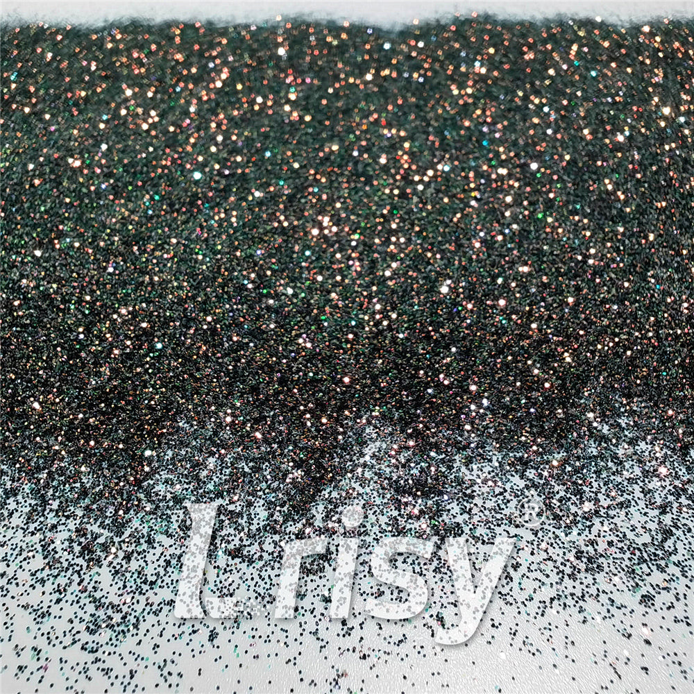 Custom Mixed Deep Space Coffee To Green Iridescent Glitter GEX016 (By Chris.e KC)