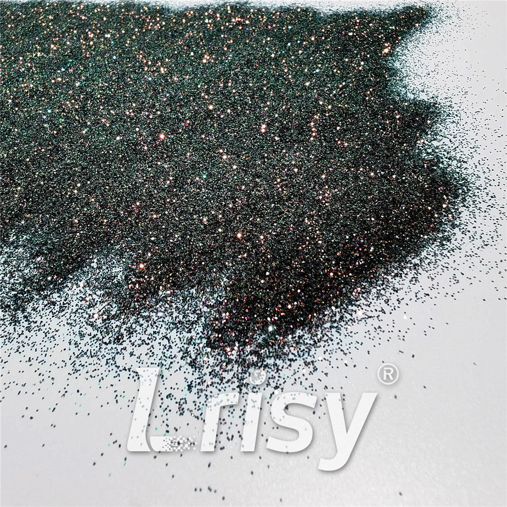 Custom Mixed Deep Space Coffee To Green Iridescent Glitter GEX016 (By Chris.e KC)