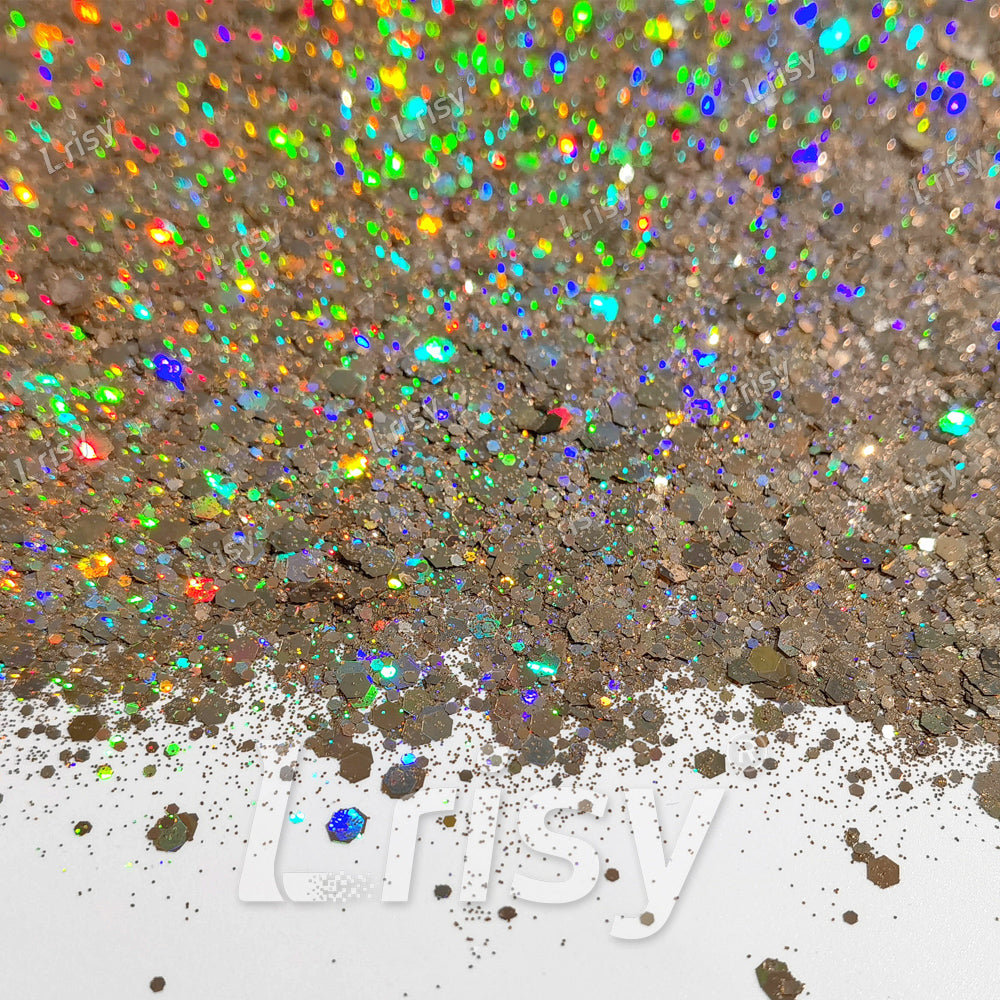 General Mixed High Holographic Sand Gold Cosmetic Grade Glitter SLG002