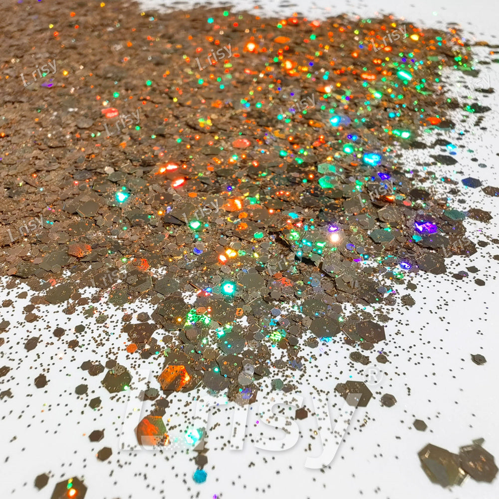 General Mixed High Holographic Sand Gold Cosmetic Grade Glitter SLG002