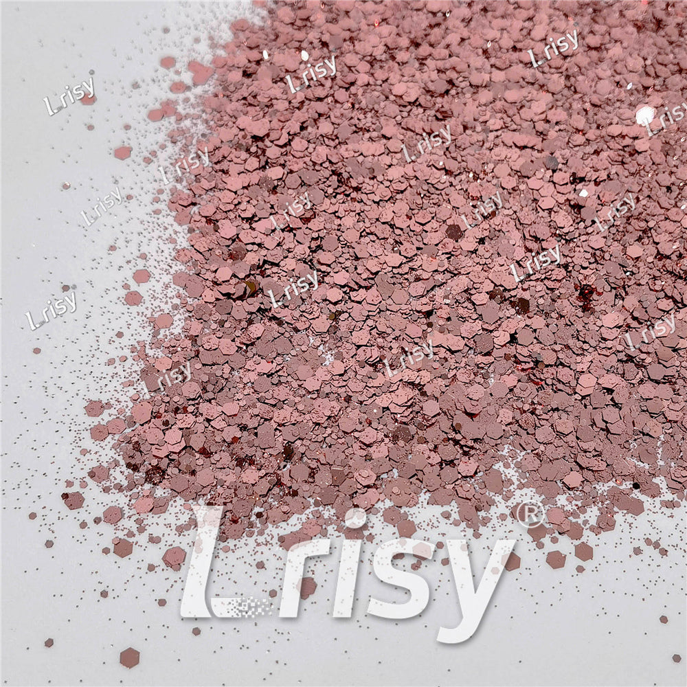 General Mixed Rose Gold Glitter Pure Color B0230