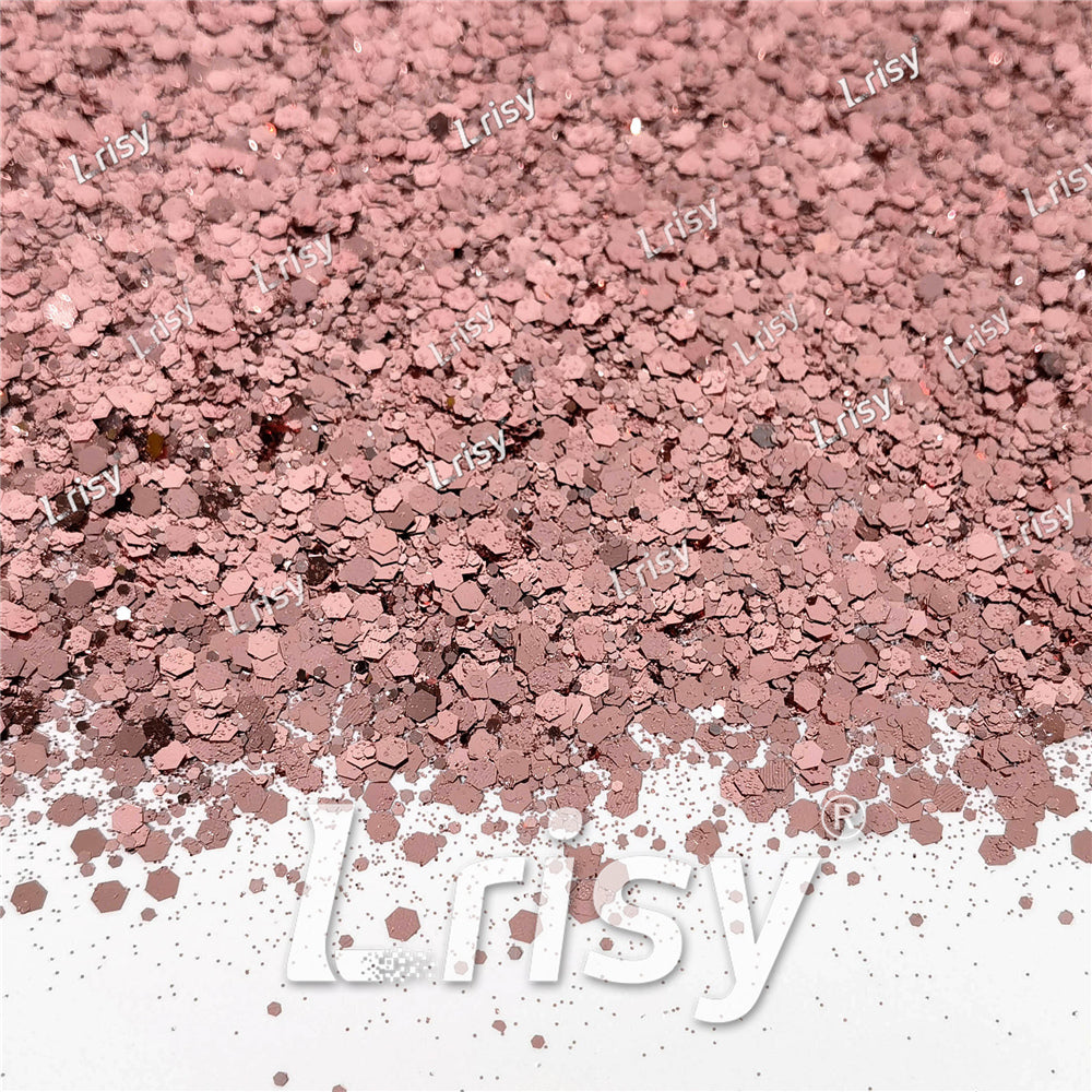 General Mixed Rose Gold Glitter Pure Color B0230