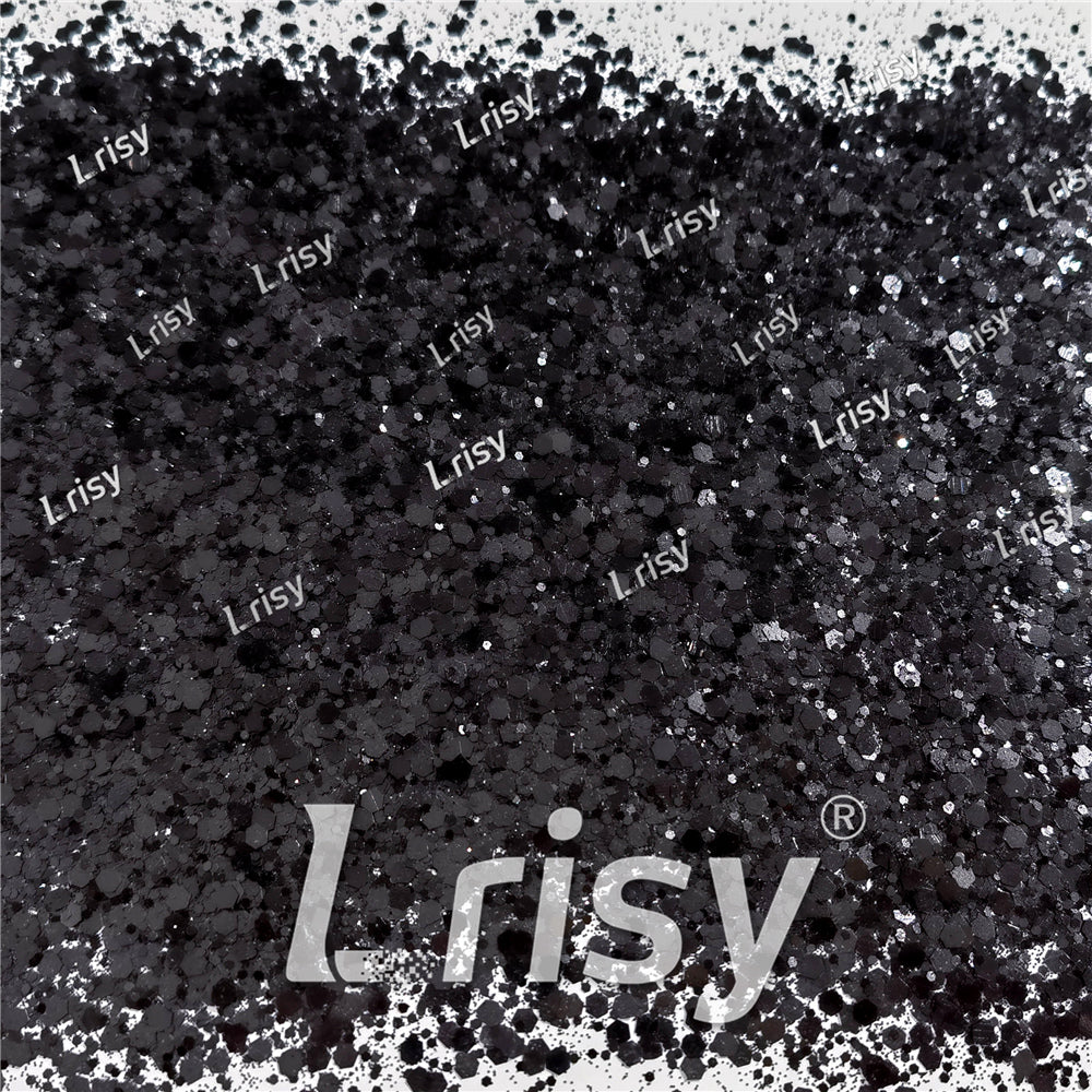 General Mixed Black Pearl Glitter Pure Color B01000A