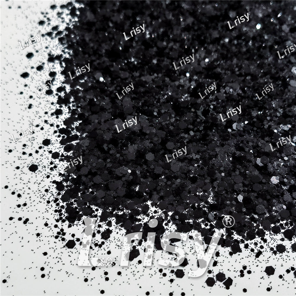 General Mixed Black Pearl Glitter Pure Color B01000A