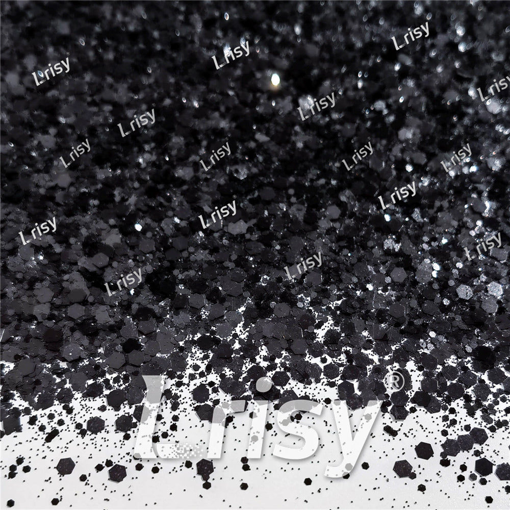 General Mixed Black Pearl Glitter Pure Color B01000A