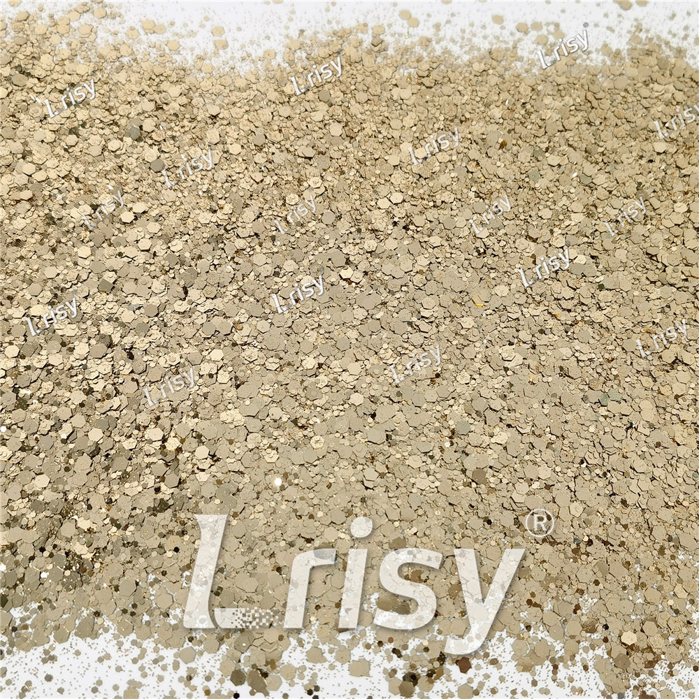 General Mixed Champagne Gold Glitter Pure Color B0212