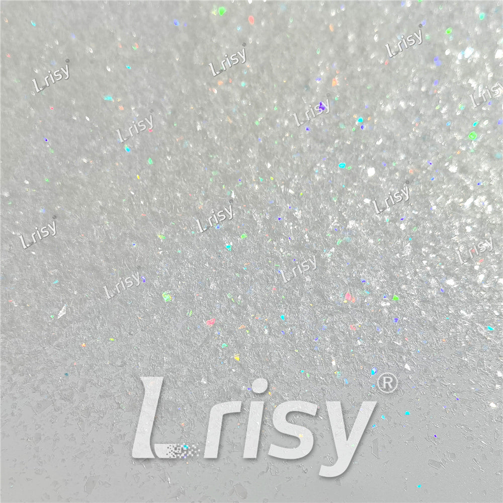 Translucent Holographic White Confetti Glitter Flakes Shards LB01100 2x2