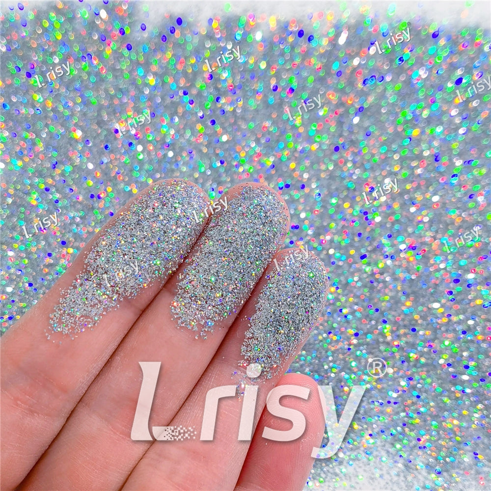 Holographic Silver Sequin Bar shaped Glitter for slime, tinsel