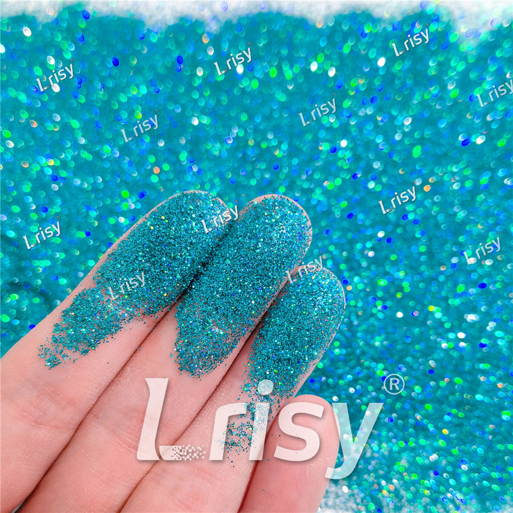 0.2mm Holographic Teal Green Extra Fine Glitter (Ultra-thin  display picture 2