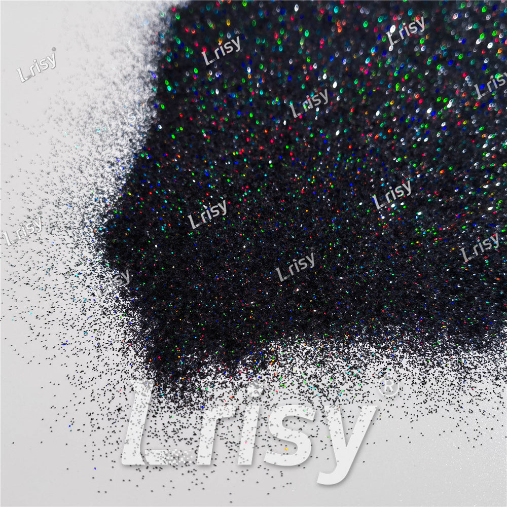 0.2mm Holographic Black Extra Fine Glitter (Ultra-thin) LB01000