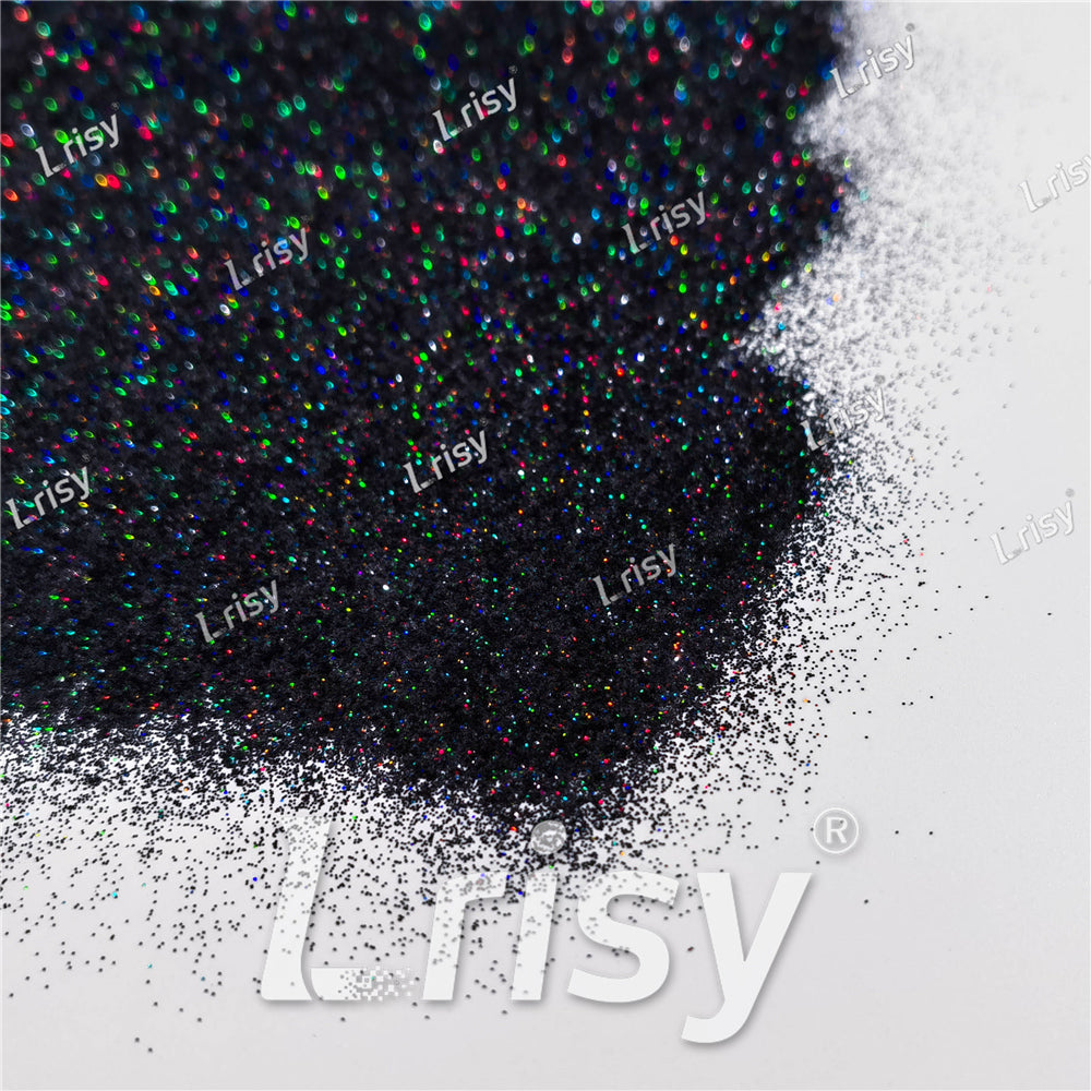 0.2mm Holographic Black Extra Fine Glitter (Ultra-thin) LB01000