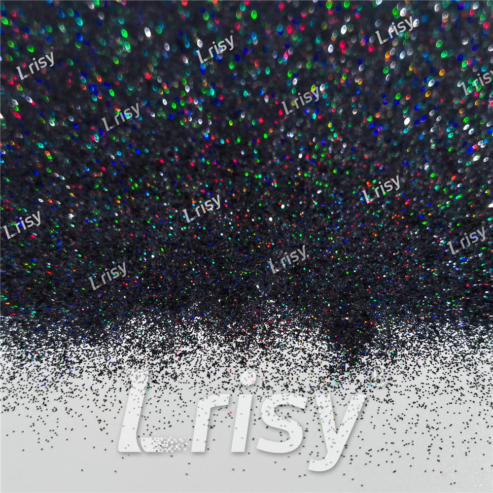 0.2mm Holographic Black Extra Fine Glitter (Ultra-thin) LB01000