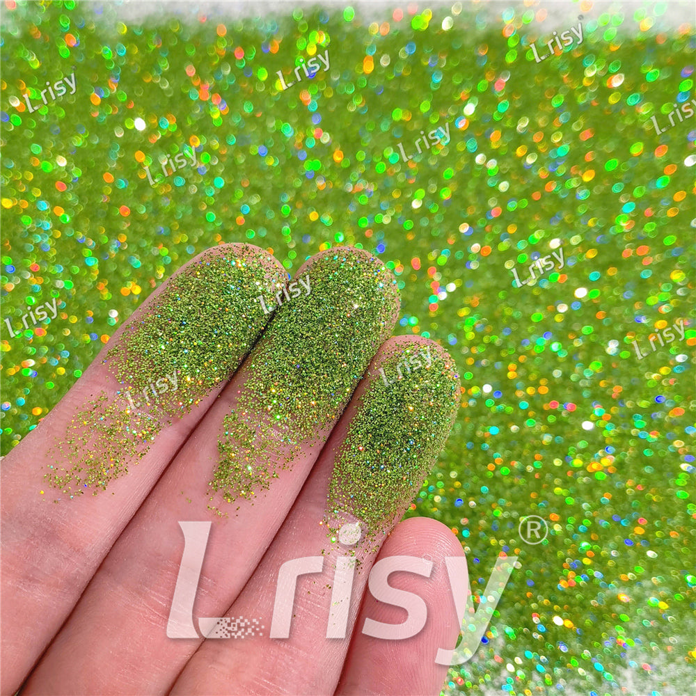 0.2mm Holographic Green Extra Fine Glitter (Ultra-thin) LB0601