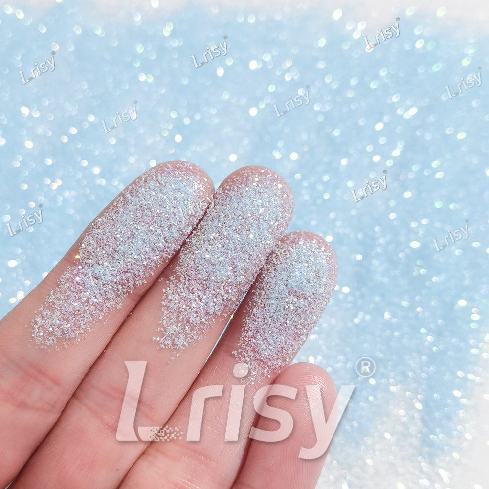 0.2mm Sky Blue Iridescent Solvent Resistant Glitter S505R