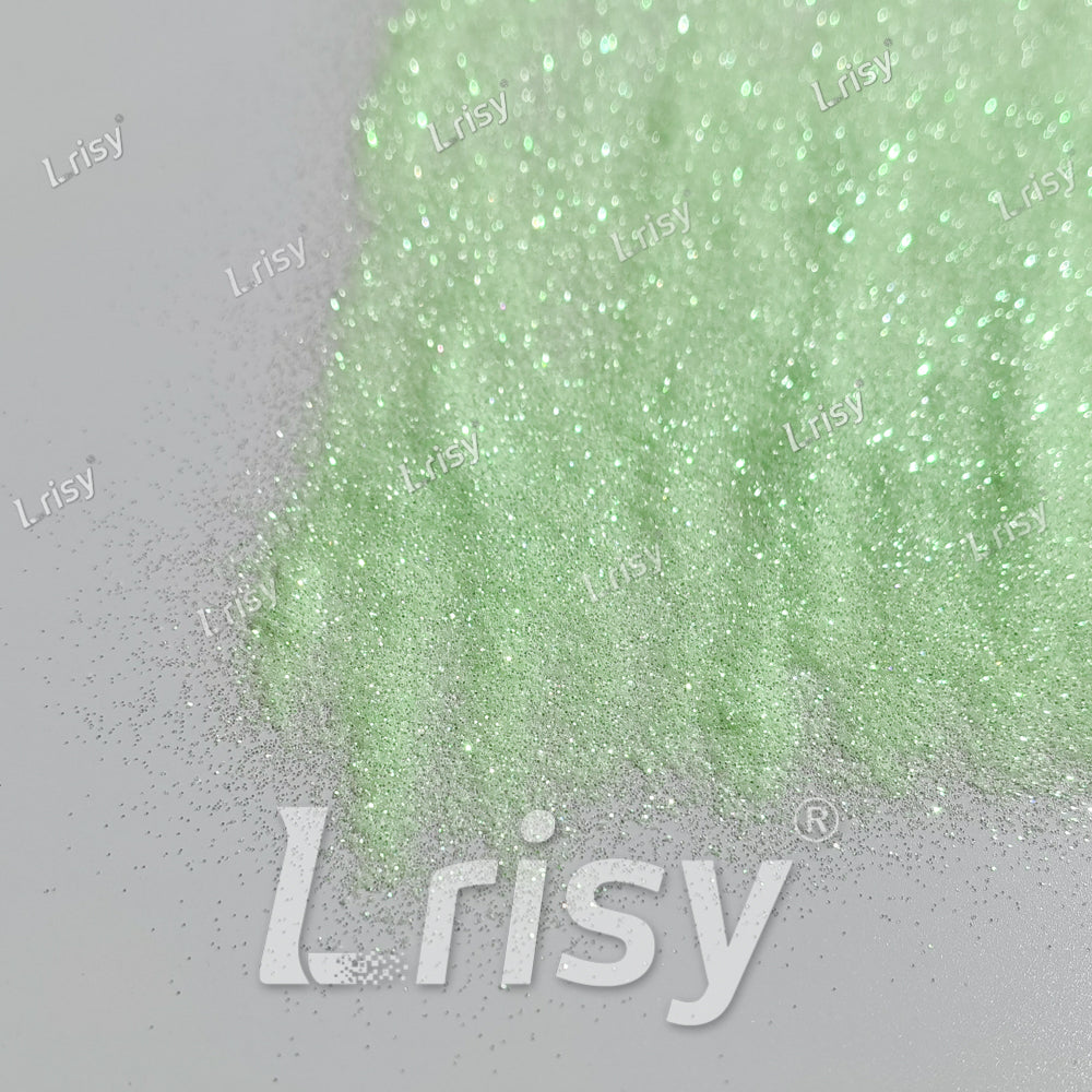 0.2mm Pastel Green Iridescent Solvent Resistant Glitter S501R