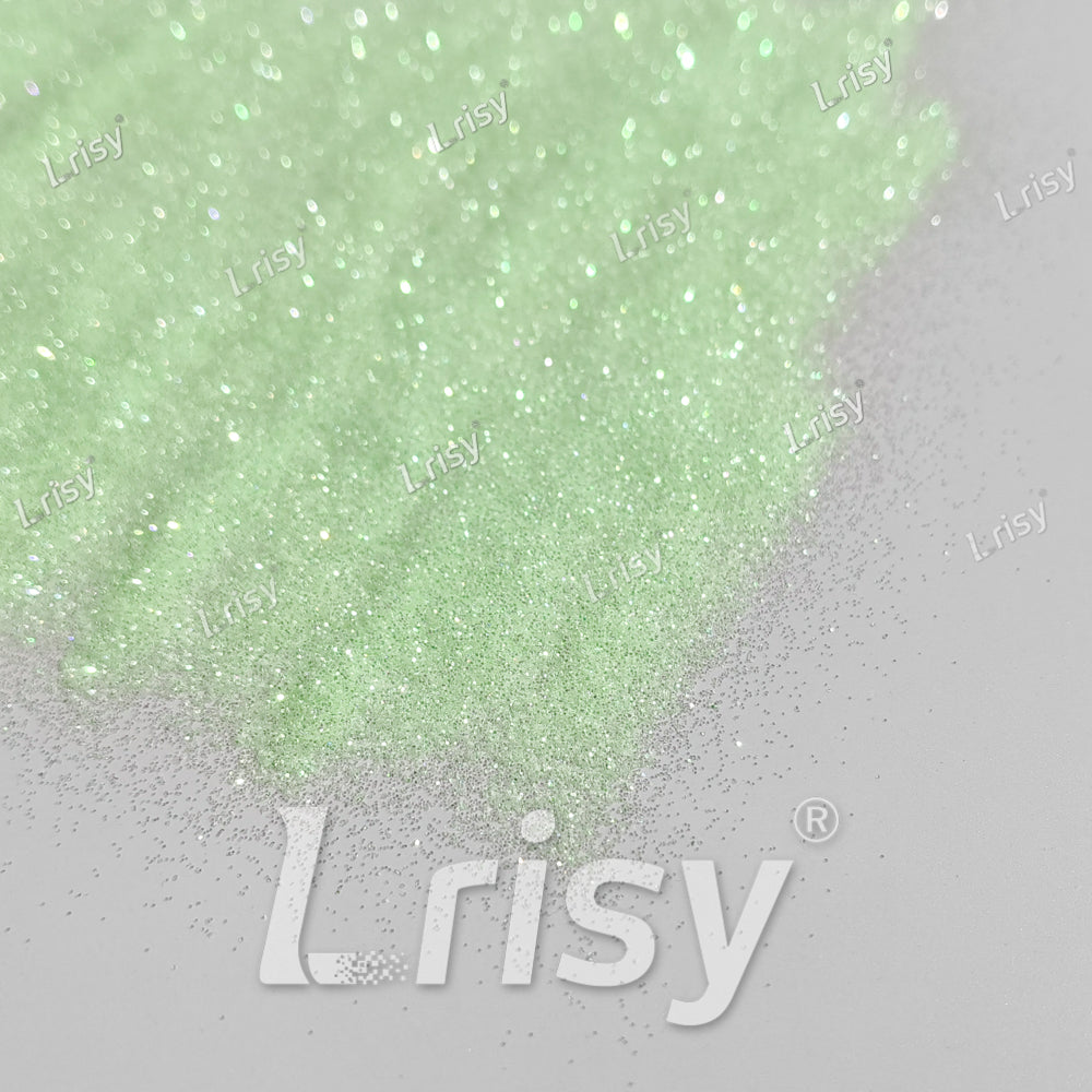 0.2mm Pastel Green Iridescent Solvent Resistant Glitter S501R