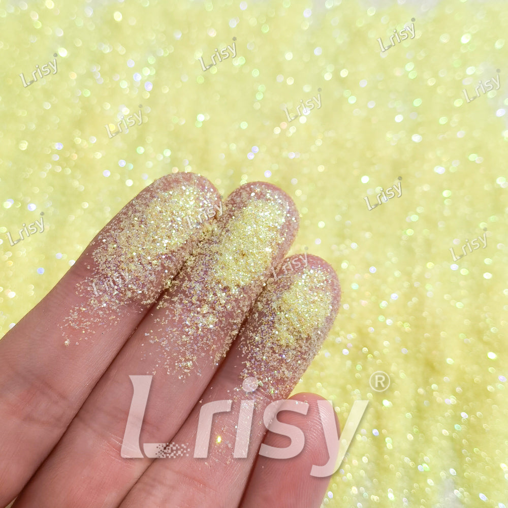 0.2mm Pale Yellow Iridescent Solvent Resistant Glitter S500AR
