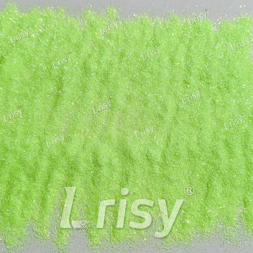 0.2mm Bright Green Iridescent Solvent Resistant Glitter S509R