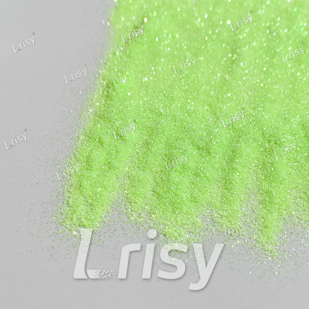 0.2mm Bright Green Iridescent Solvent Resistant Glitter S509R