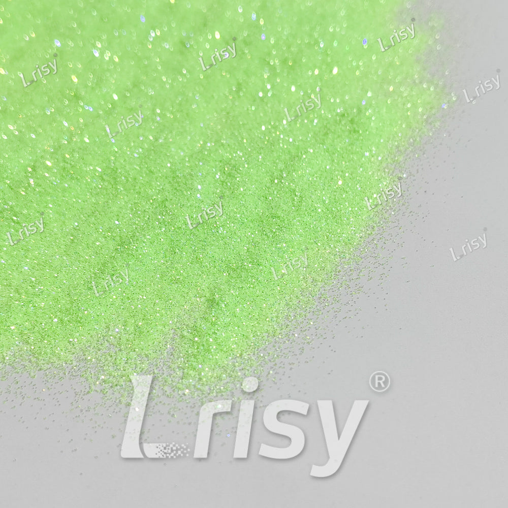 0.2mm Bright Green Iridescent Solvent Resistant Glitter S509R
