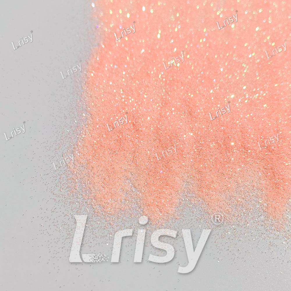 0.2mm Bright Salmon Color Iridescent Solvent Resistant Glitter S506R