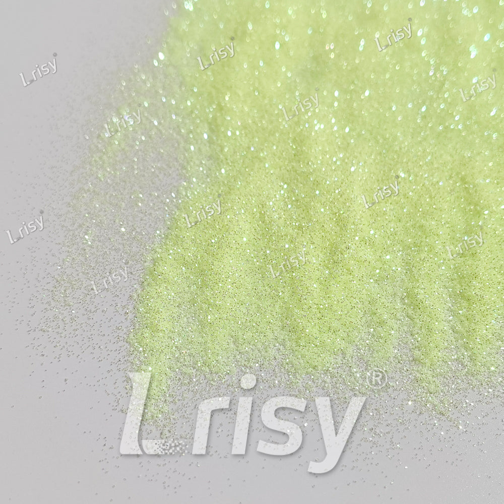 0.2mm Pale Lemon Green Iridescent Solvent Resistant Glitter S500R