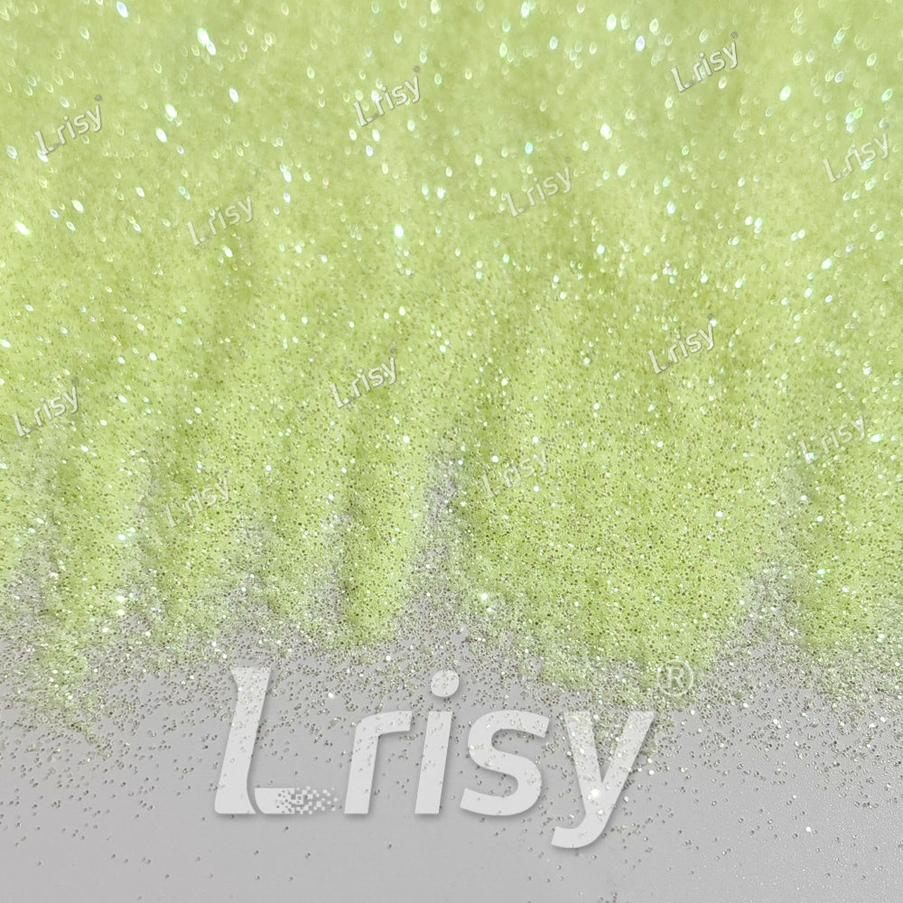 0.2mm Pale Lemon Green Iridescent Solvent Resistant Glitter S500R