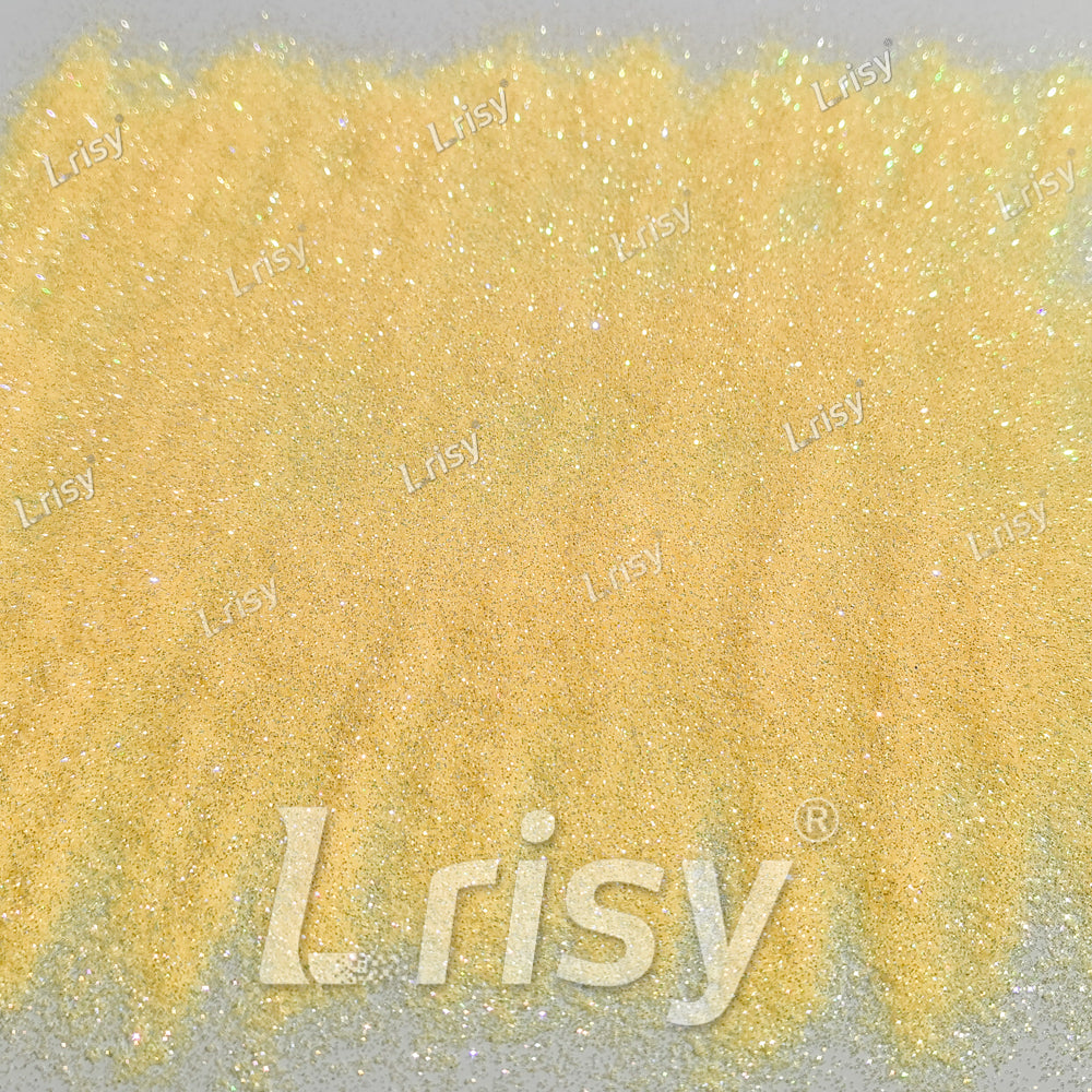 0.2mm Lemon Yellow Iridescent Solvent Resistant Glitter S504R