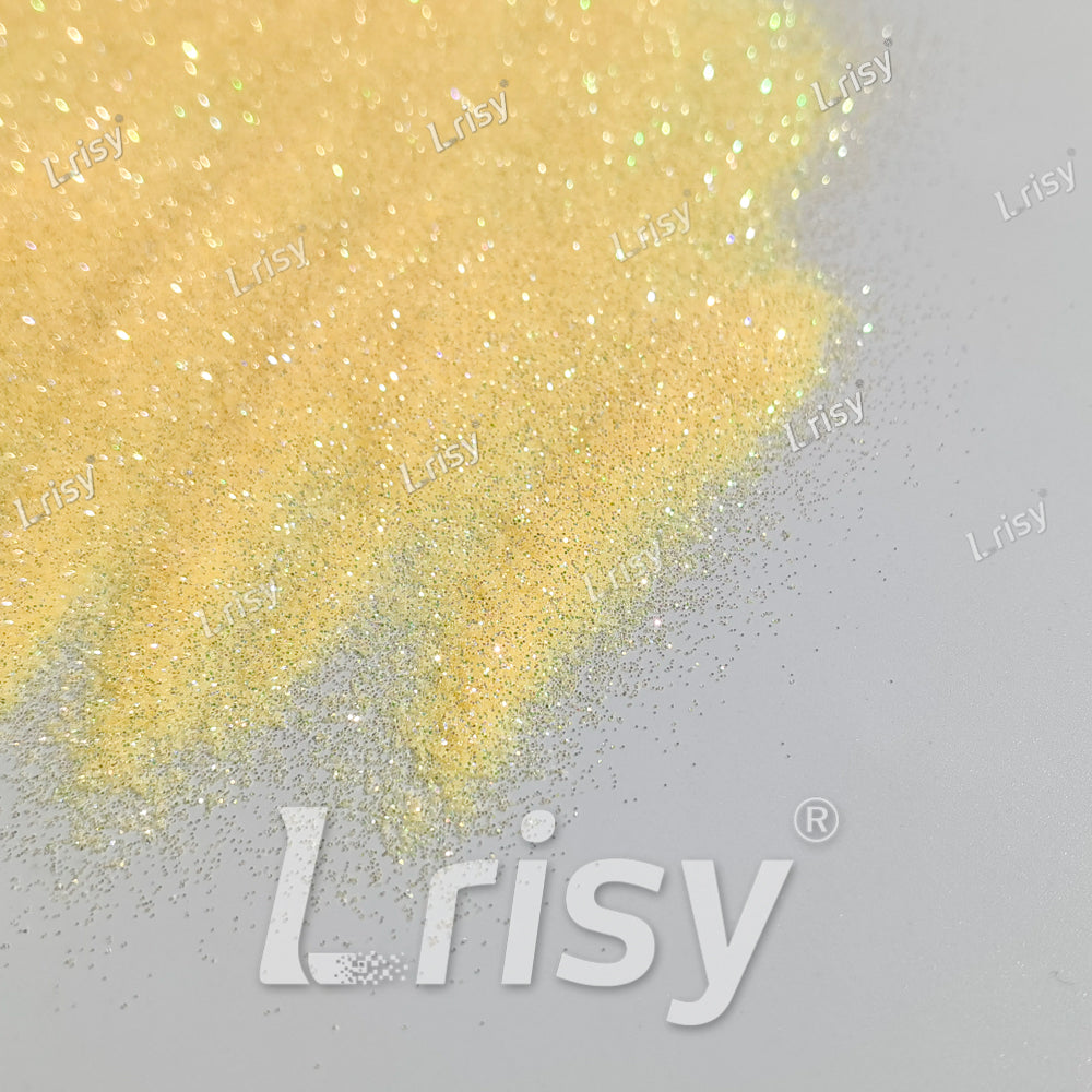 0.2mm Lemon Yellow Iridescent Solvent Resistant Glitter S504R