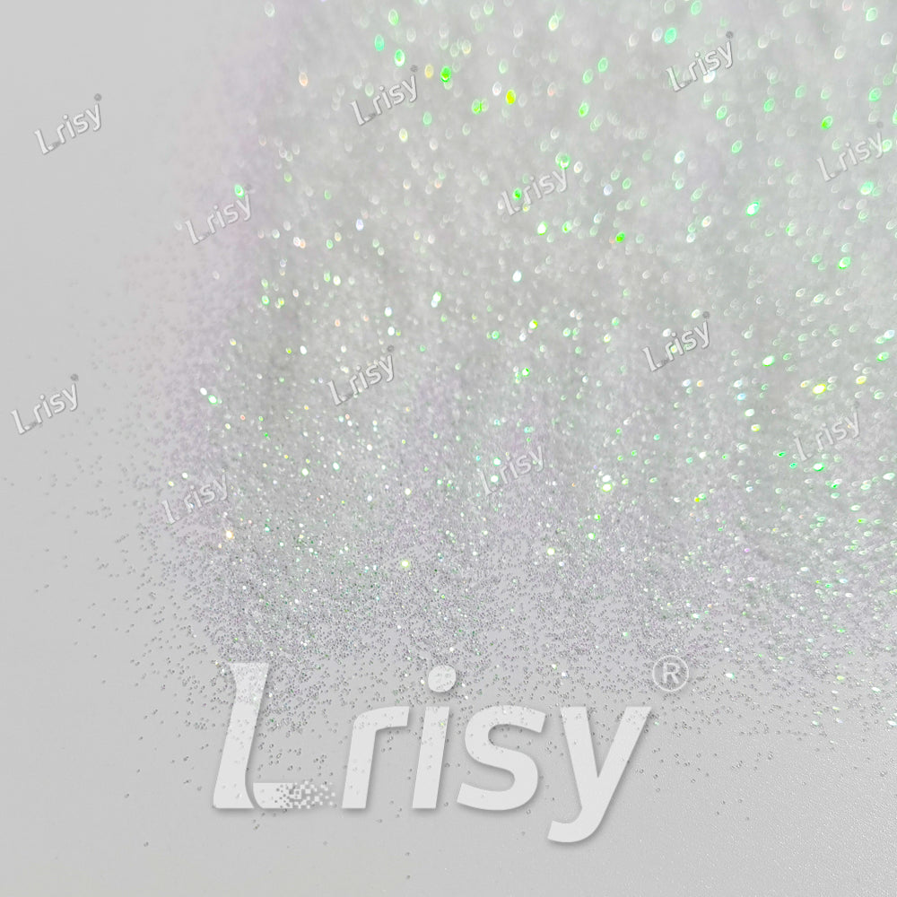 0.2mm Dream Green And White Iridescent Solvent Resistant Glitter S325R