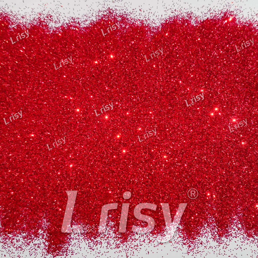 0.4mm Peony Red Brightness Iridescent Glitter F338R