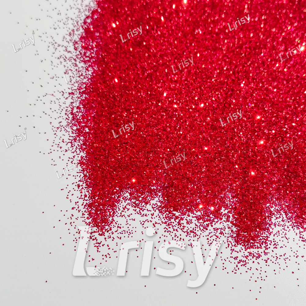 0.4mm Peony Red Brightness Iridescent Glitter F338R