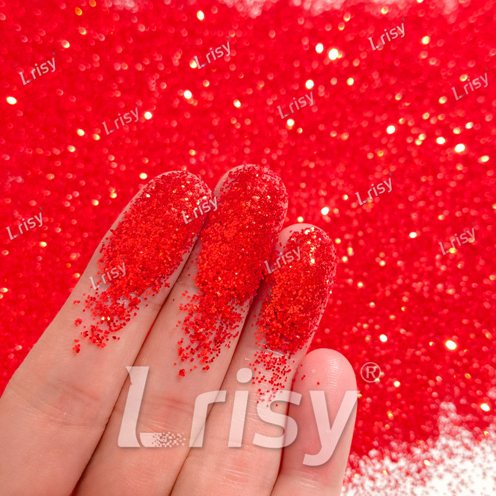 0.4mm Red Brightness Iridescent Glitter F338AR