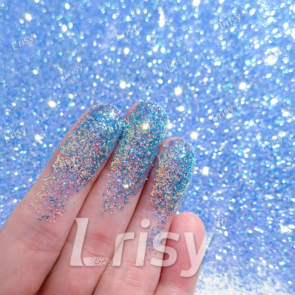 0.4mm Aqua Blue Brightness Iridescent Glitter F337R
