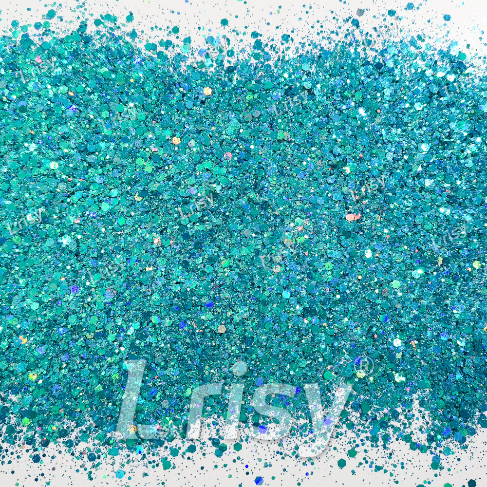 General Mixed Sea Blue To Green Shift Solvent Resistant Glitter S-BSL205
