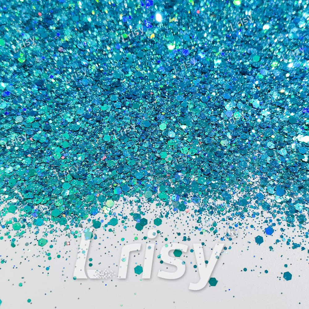 General Mixed Sea Blue To Green Shift Solvent Resistant Glitter S-BSL205