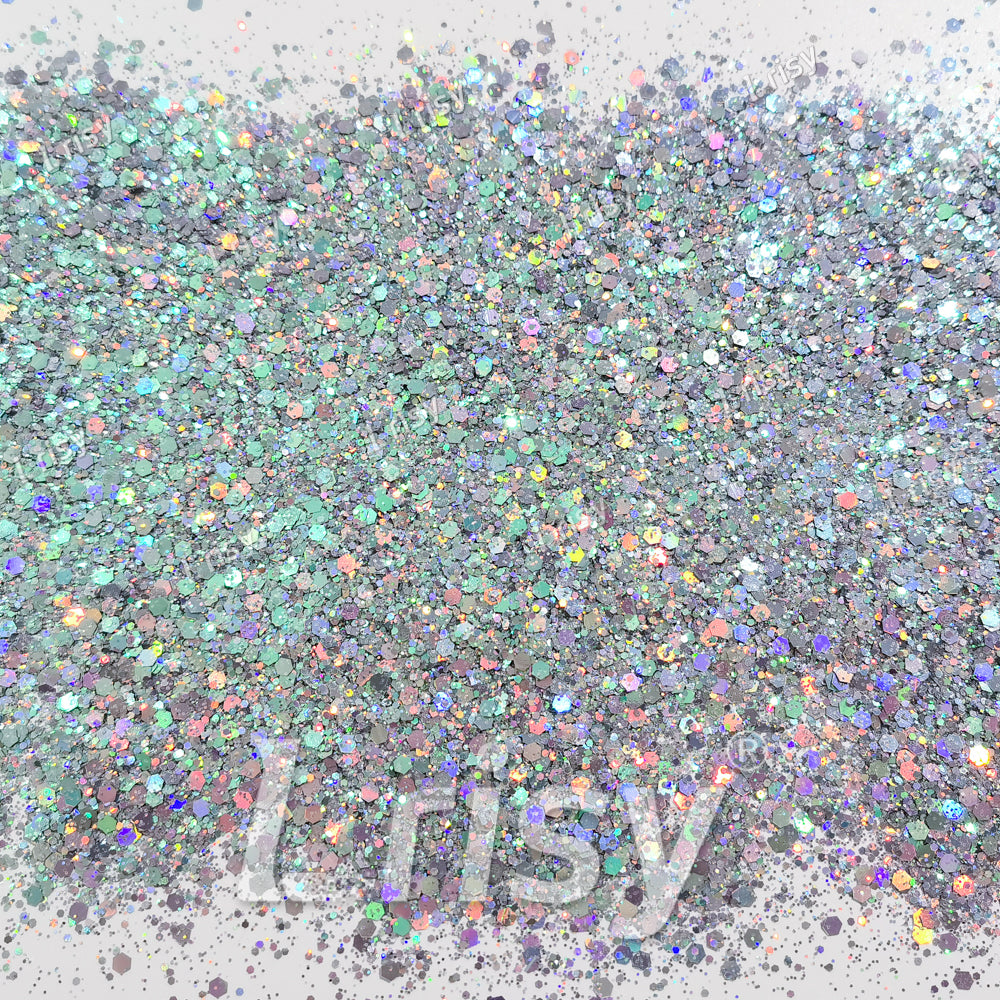 General Mixed Silver To Green Color Shift Solvent Resistant Glitter S-BSL201