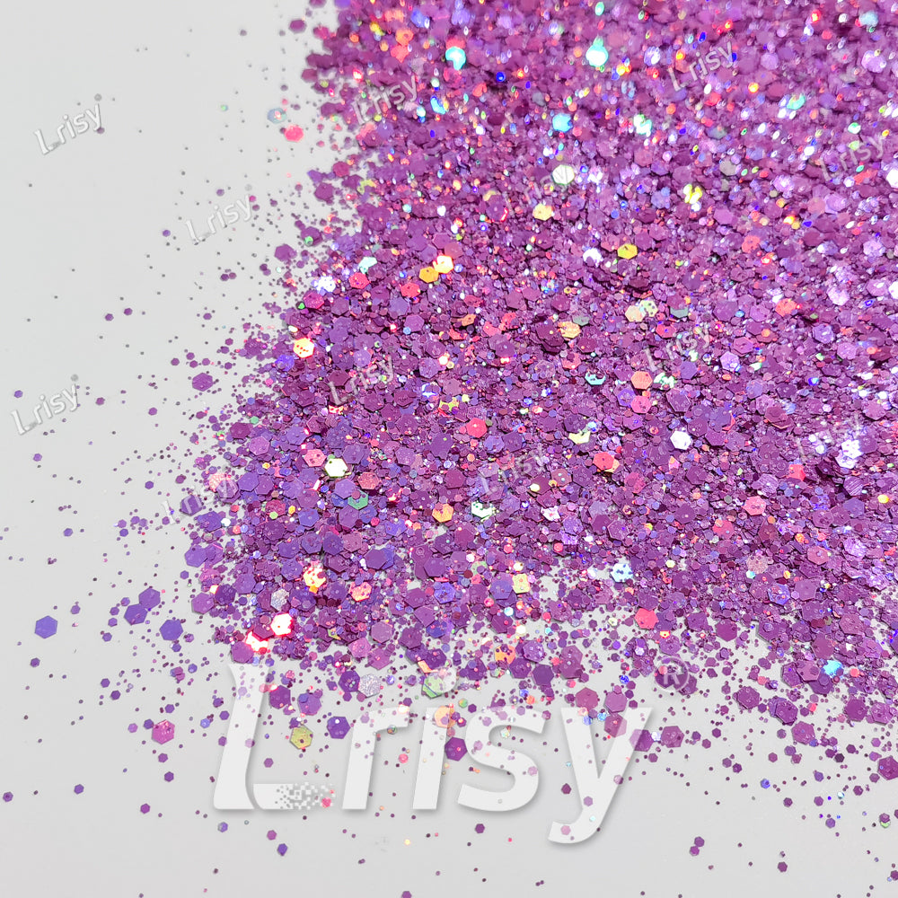 General Mixed Pink To Purple Color Shift Solvent Resistant Glitter S-BSL206