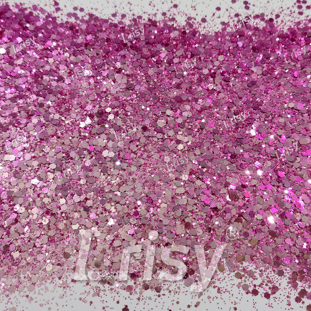 Champagne Gold To Rose Red Chameleon Mixed Color Shift Glitter C-BSX011